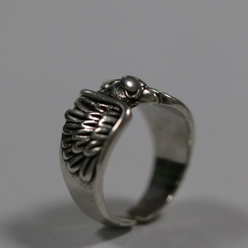 Vintage Eagle Ring Men Adjustable925 Sterling Retro Animal Motif Statement Jewelry