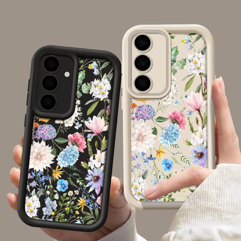 Pouzdro na telefon Wildflowers Print pro Samsung S24 S23 Ultra S22 Plus S21 S20 FE A55 A54 A53 A52 A35 A34 A15 A14 Nárazuvzdorná měkká silikonová skořepina