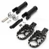 Deluxe Premium Flde Rear Foot Pegs With Durable Chrome And Sleek Finish Black