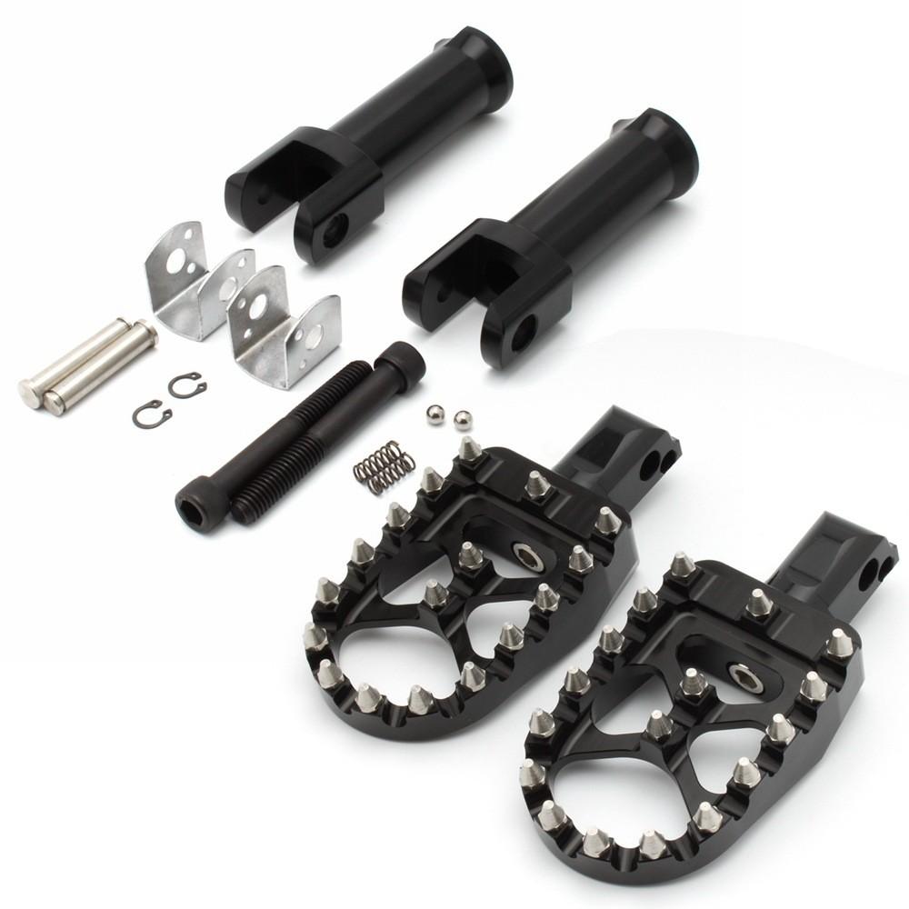 Deluxe Premium Flde Rear Foot Pegs With Durable Chrome And Sleek Finish Black
