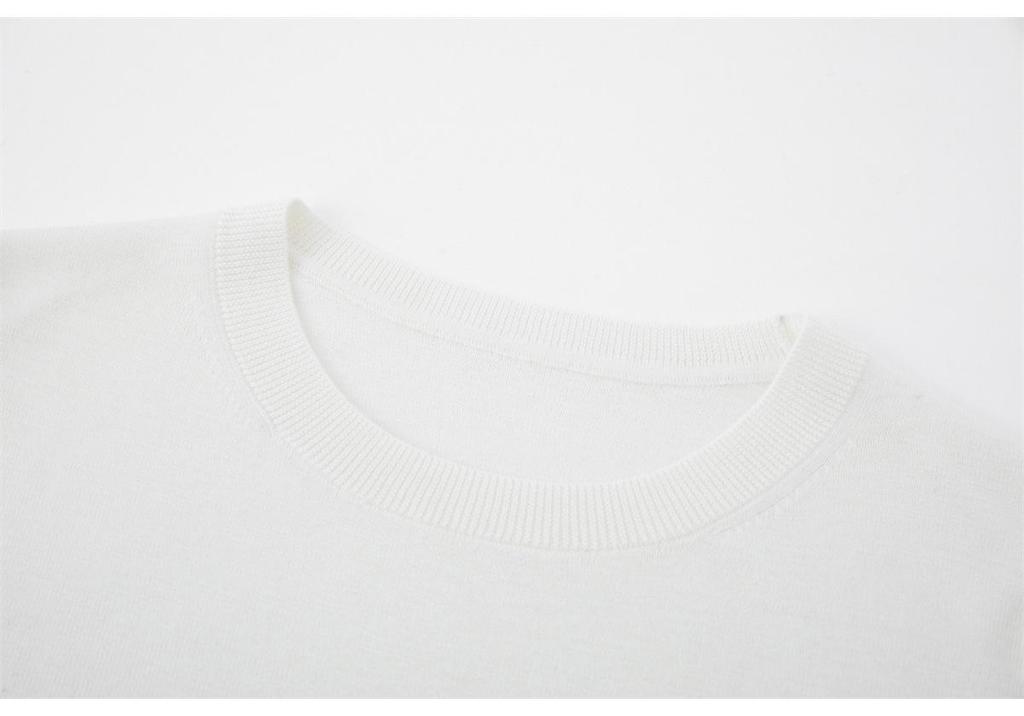 Spring/Autumn 2026 Women's Loose Solid Color Wool Pullover Sweater - Cute and Slimming Base Layer