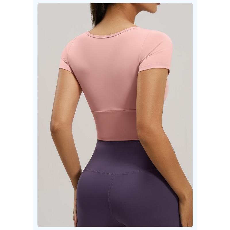 Women's Yoga Short Sleeve Sports Fitness Tops