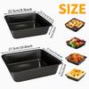 3Pcs Carbon Steel Baking Pan Set Non-Stick Cookie Cake Sheet for Bread Pastries Pie Crusts Home Easy Clean Oven Accessories