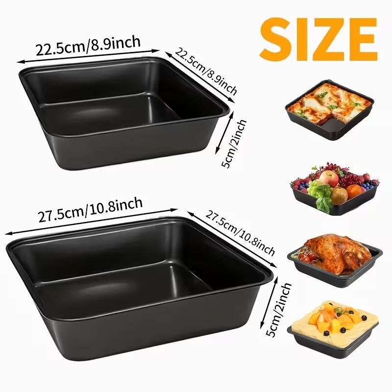 3Pcs Carbon Steel Baking Pan Set Non-Stick Cookie Cake Sheet for Bread Pastries Pie Crusts Home Easy Clean Oven Accessories