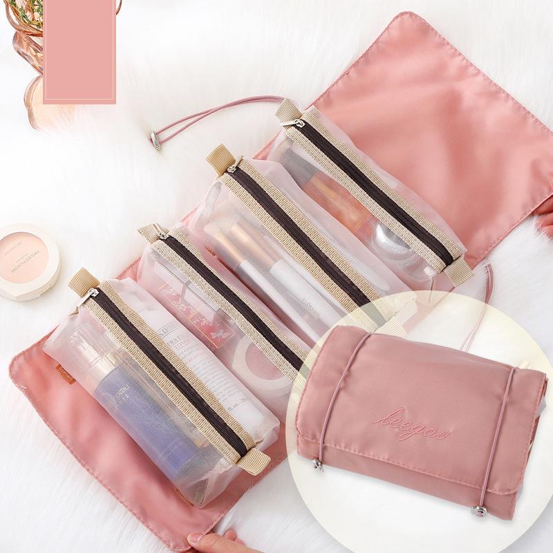 Detachable 4-in-1 Makeup Bag Portable Large Capacity Travel Toiletry Bag Dormitory Storage Bag Makeup Bag