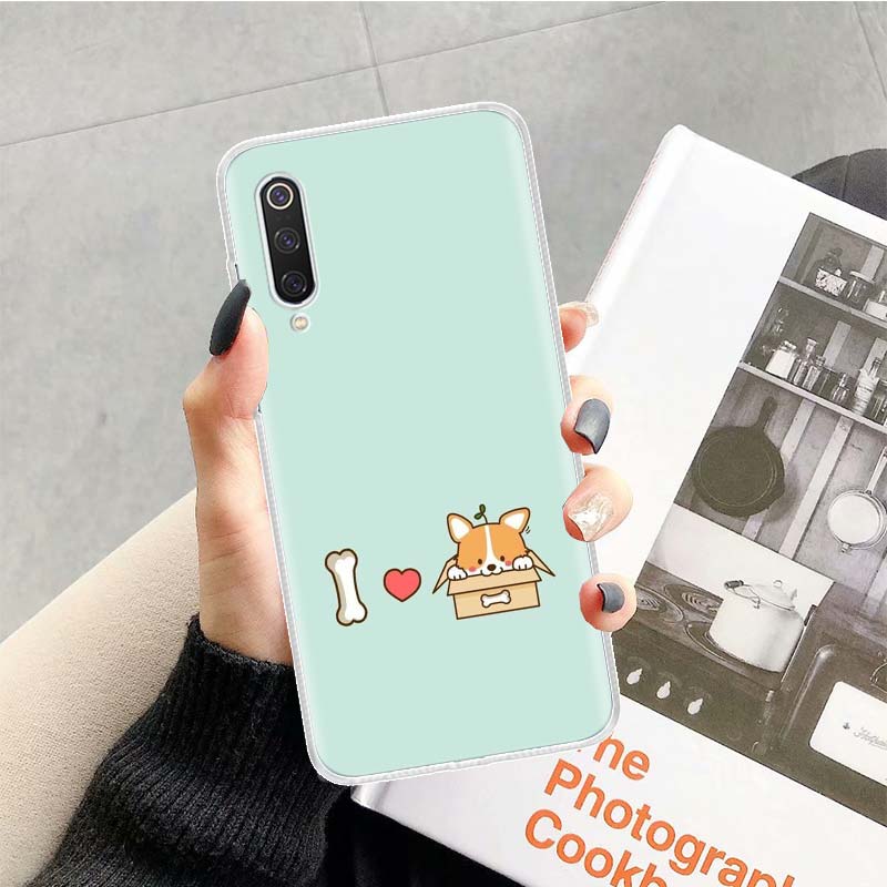 Cute Corgi cartoon Dog Phone Case For Xiaomi Redmi Note 13 14 15 Pro Plus 12S 12 14S 11S 11E 10 10S 11 11T 5G 4G Cover Coque Red