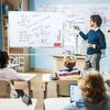 Rolling Whiteboard with Stand, Mobile Magnetic Dry Erase Board On Wheels, Adjustable Height
