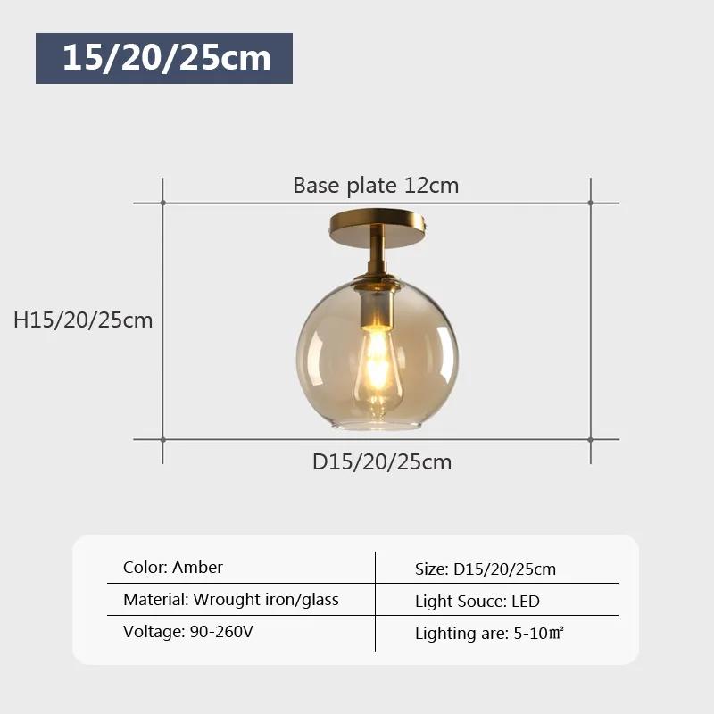 Modern LED Ceiling Lighting Minimalist Nordic Texture Glass Ceiling Lamp Aisle Corridor Lamp Creative Living Room Lights E27