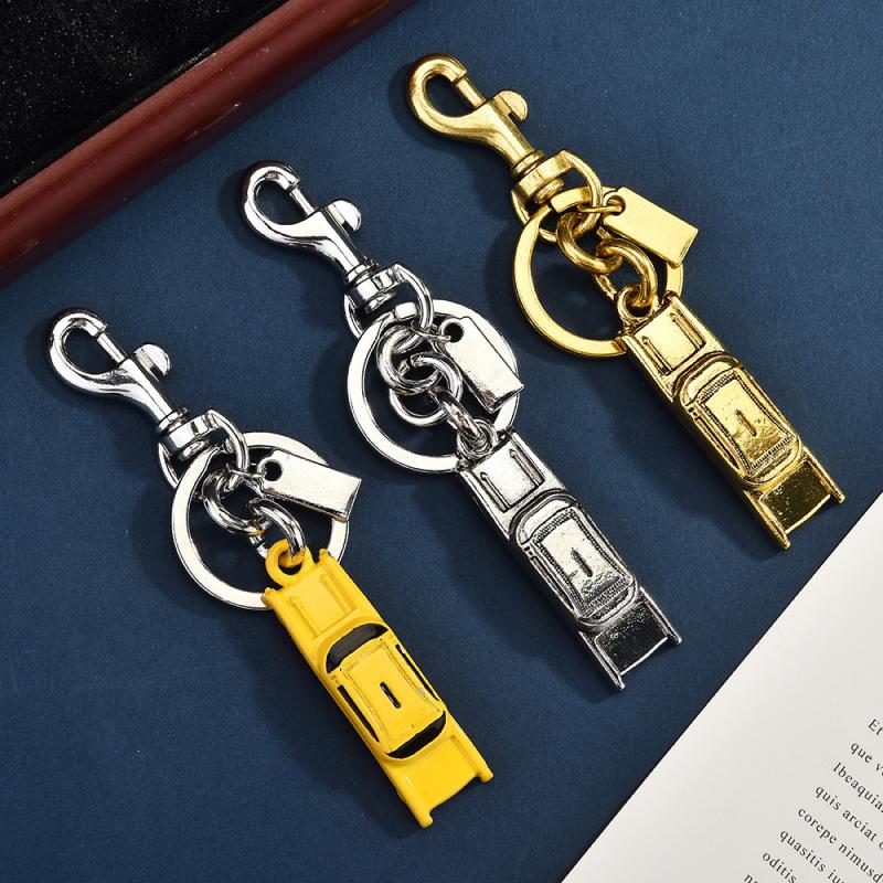 Fashionable Fruits Construction Tower Car Keychain For Women Girls High-End Backpack Decoration Exquisite Accessories Gifts