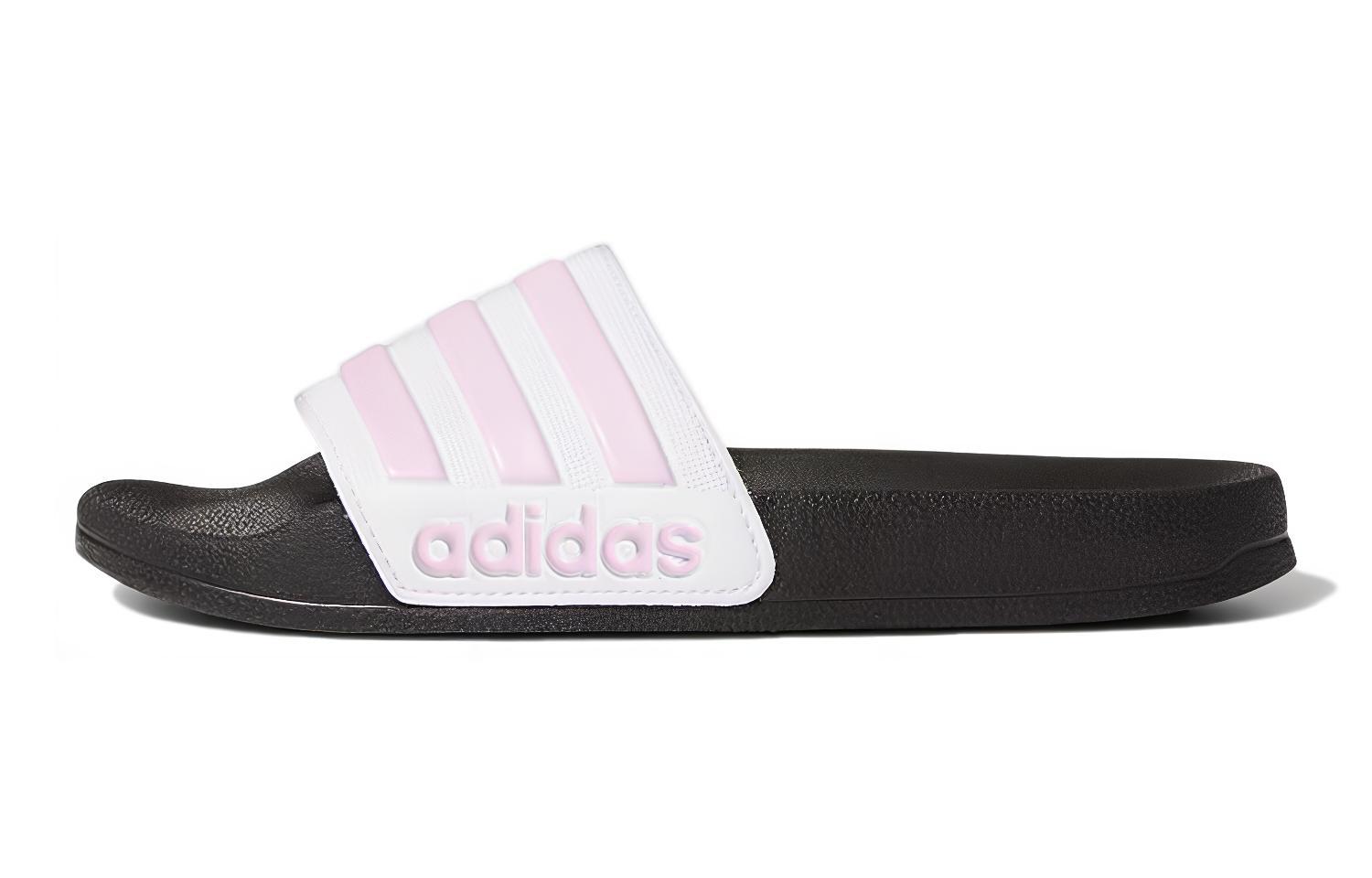 Kids  Adidas ADILETTE SHOWER Quick Dry Slippers Black Pink White FY8843 33
