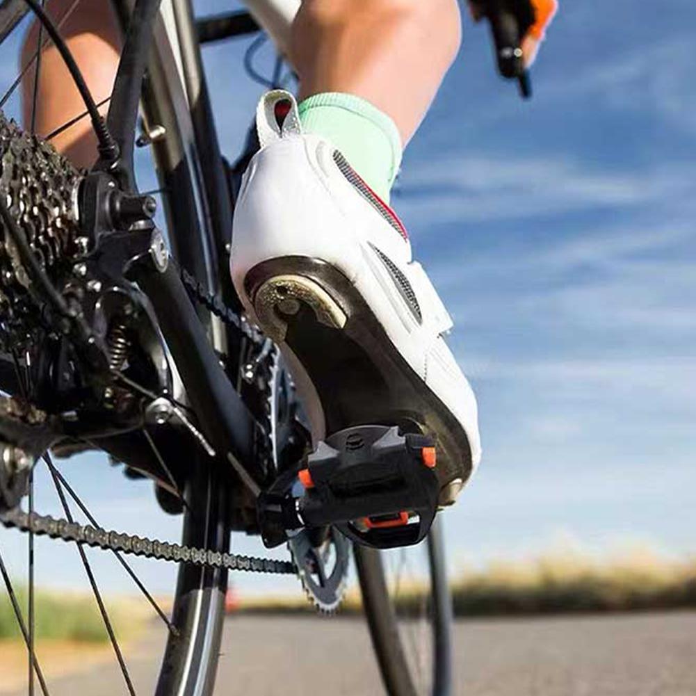 Bicycle Locking Pedals Bike Clipless Pedal Lightweight Nylon Bicycle Pedals Adjustable SPD-SL System Cycling Accessories