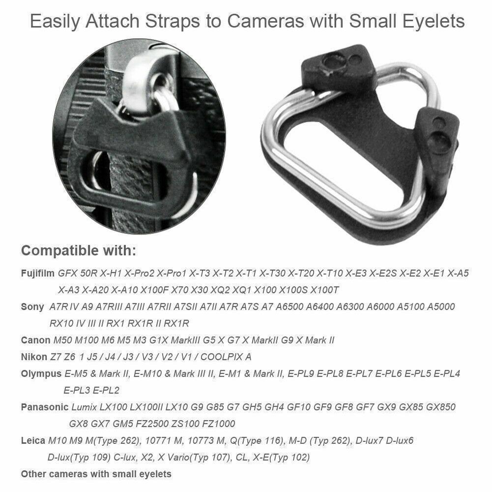 Metal Strap Adapter With Bracket Prevent Dropping Camera Strap Buckle Shoulder Strap Connector Hook Split Triangle Replacement