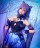 [Milky Time] Genshin Impact Keqing Cosplay Halloween Liyue Port New Skin Rainbow Skirt Dance
