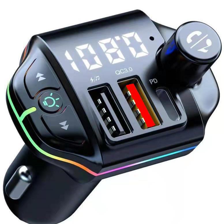 A8-A18 Bluetooth-FM-Transmitter fürs Auto und Dual-USB-PD-Ladegerät 3,1 A