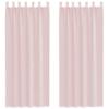 VidaXL Voile Curtains with Rod Pockets 2 Pcs Light Pink, Net Curtain, Sheer Curtain, Window Voile, 4102190
