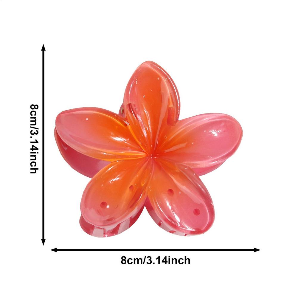 Hawaiian Flower Claw Clips Vacation Egg Flower Hair Clips Hawaii Beach Claws Bohemian Hairpin for Girls Colorful Hair Accessorie