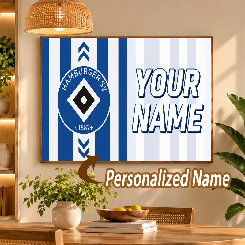 Custom Name Hamburger SV 5D Diamond Painting Personalized Full Drill Diamond Art Kit Gift