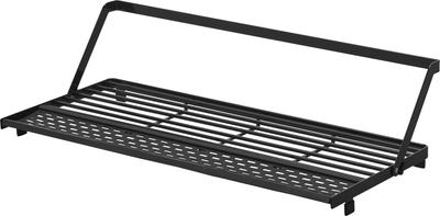 Égouttoir à vaisselle Yamazaki Tower Slim avec Support Réglable en Silicone x x pour l'Eau et Petit Modèle 10582 Plateau au-dessus de l'Évier, Noir, L55.2 P24.5 H3.1cm,