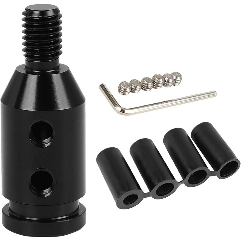 Universal Car Gear Shift Knob Adapter M10x1.5 M12x1.25 Thread Converter Aluminum Alloy