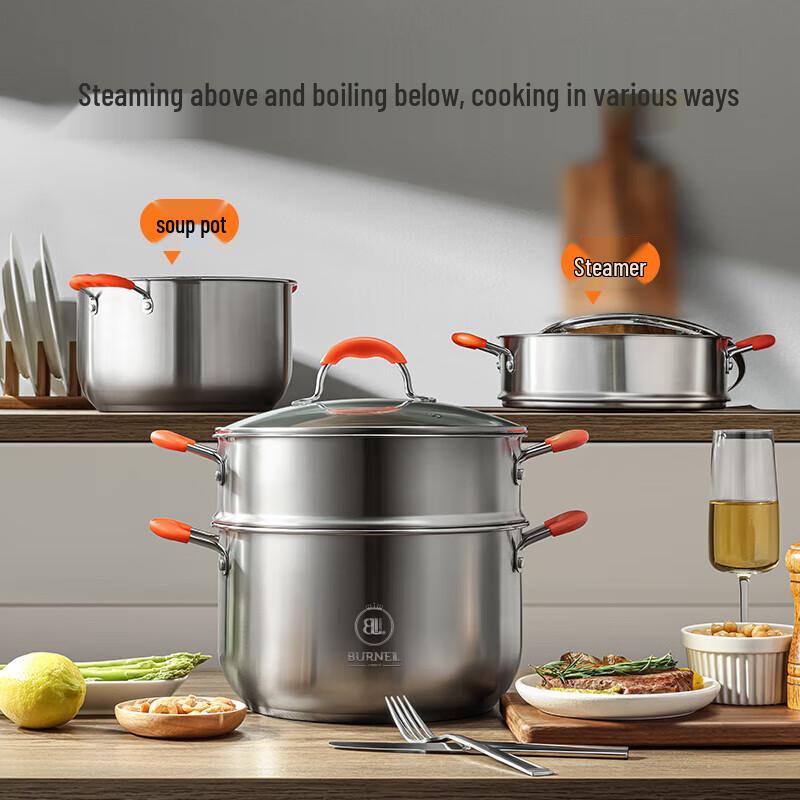 BURNELL Multi-purpose Steaming Soup Pot
