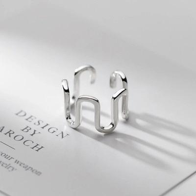 1 Pcs Minimalist Lines Finger Rings for Women Couples Vintage Handmade Jewelry Gifts