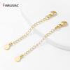 1/3/5Pcs/Lot 14K Gold Plated Brass Round Extension Chain For Jewelry Making,Thick Extended Tail Chain DIY Necklace Accessories