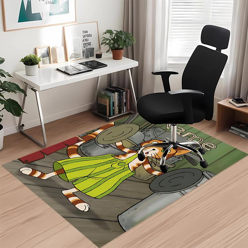 Custom Name Pettson and Findus Printed Carpet, Rug for Office Chair Living Room Bedroom Kitchen Room Decor Gifts.