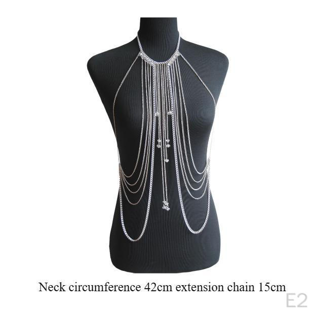 Corrente de corpo feminina peito moderno para festival de música dança do ventre boate