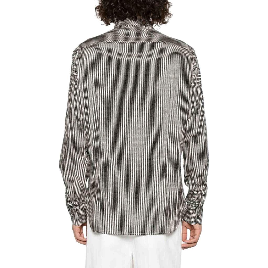 Emporio Armani Jacquard Single-Breasted Long Sleeve Shirt Men shirts 6R1C86-1NMVZ-F084