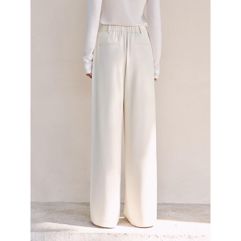 PEACEBIRD Women's High-Waist Pleated Straight-Leg Pants