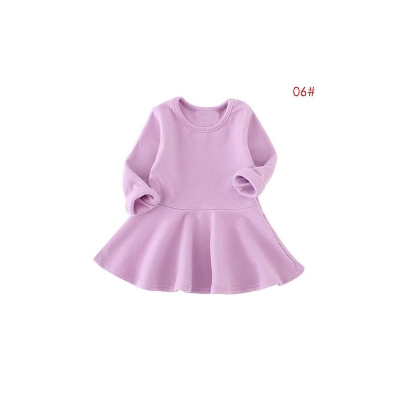 Elegantes Prinzessinnenkleid für kleine Mädchen mit langen Ärmeln für Winterfeiern