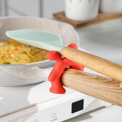 Silicone Spatula Holder 4X Animal Shaped Spoon Rests For Stove Top Utensil Holder Spatula Rack Kitchen Gadgets For Home Use
