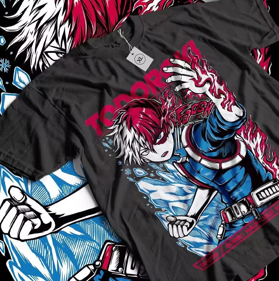 My Hero Academia Todoroki TShirt Anime Unisexga Graphic Tee Unisex Japan Gift S