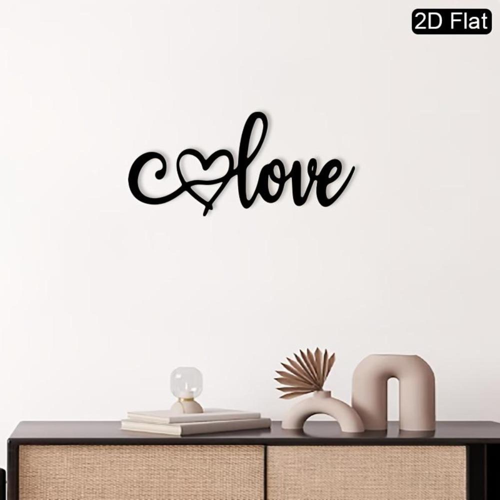 1pc Metal Love Heart Wall Art, Romantic Sculpture for Valentine Anniversary Wedding Gift, Home Decor