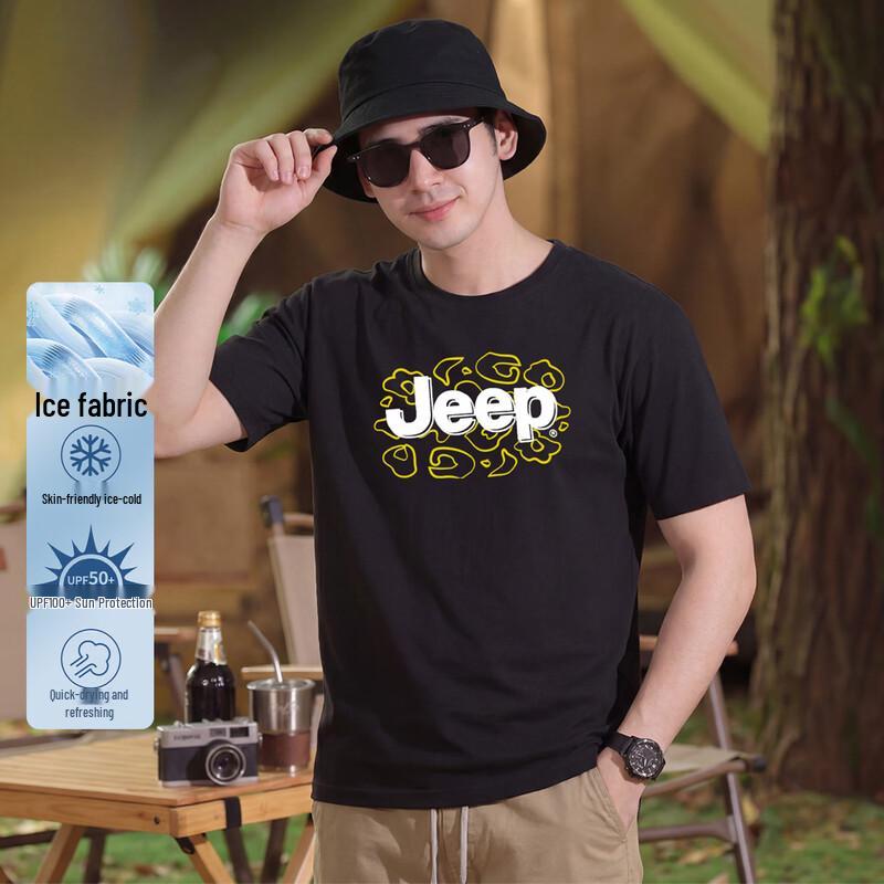 JEEP Men s Ice Silk Cooling Short-Sleeve T-Shirt 3XL