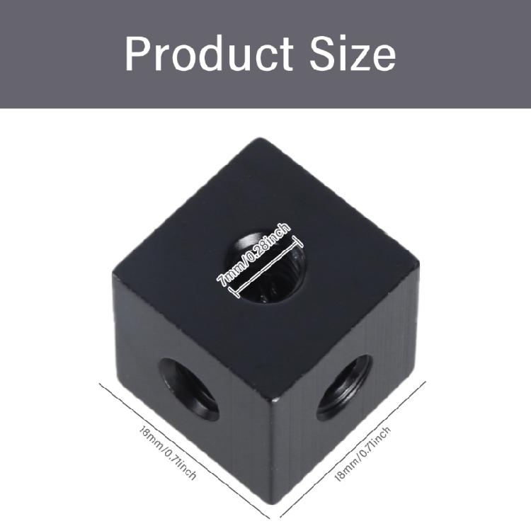Square Brackets 18mm 1/4" Interface with 6 Female Screw Holes Secure Fixation Square Mounting Plate for Camera Tripod