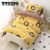 Children's Baby Bed Set Autumn and Winter Flannel Thickened Three-piece Quilt In Kindergarten Bedding Quilt Cover