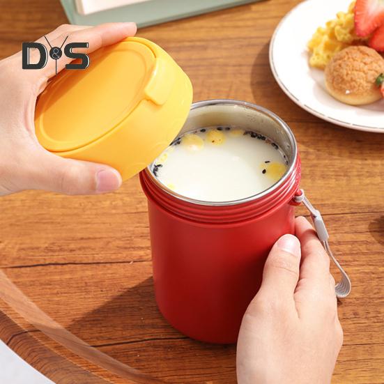 500ml izolovaný polévkový kelímek s přezkovým víkem Vakuová nádoba na potraviny Nepropustná nerezová nádoba na oběd s širokým hrdlem na horké jídlo