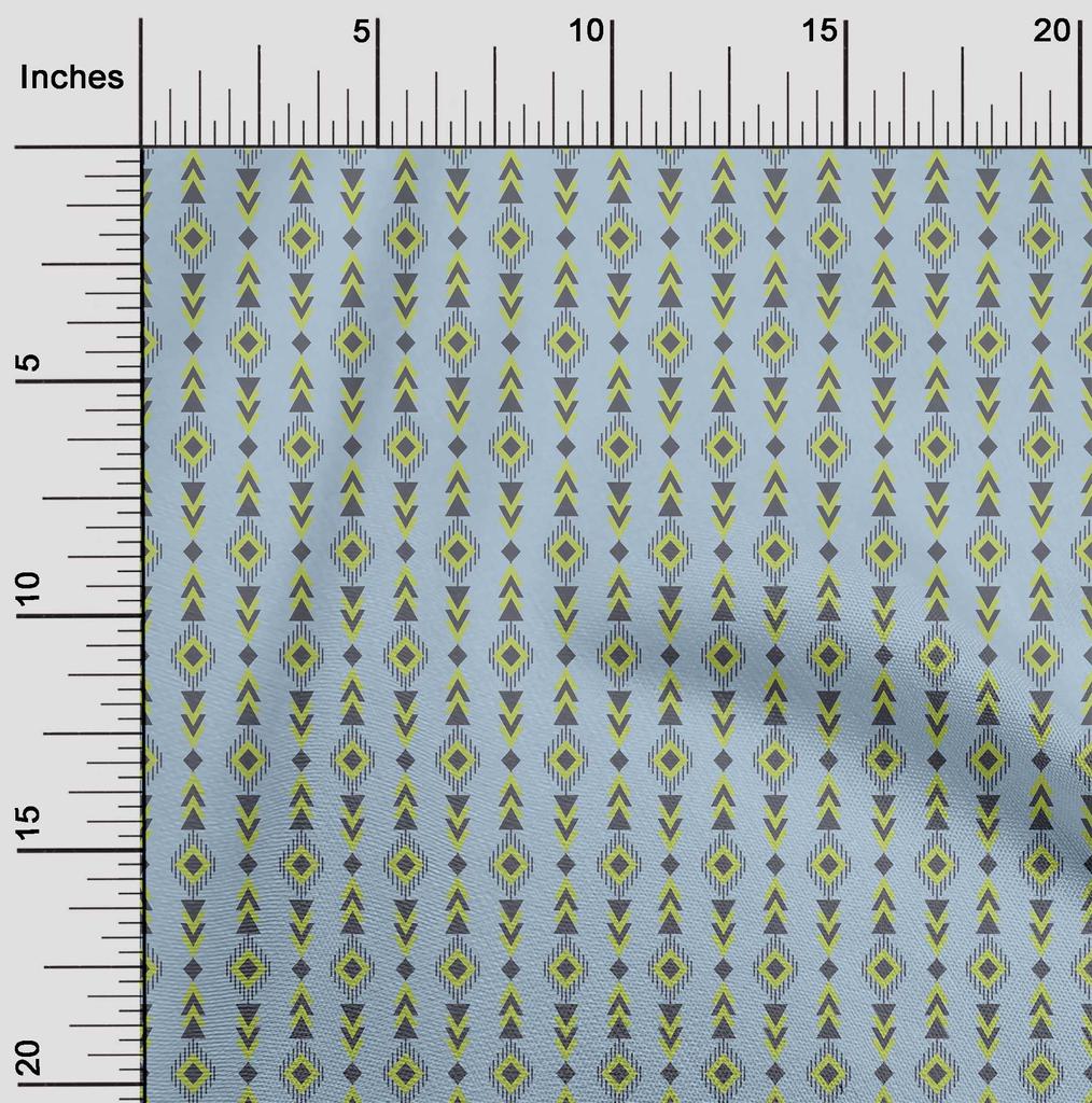 oneOone Cotton Flex Fabric Diamond & Triangle Geometric Print Sewing Fabric BTY 40 Inch