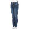 Plus Size High Waist Stretch Skinny Jeans for Women Button Fly Slim Fit Denim Pants with Pockets