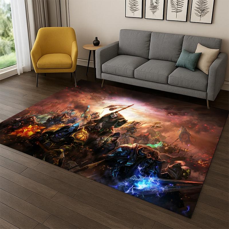 

Demon Hunter Arthas World of Warcraft WOW Game Carpet Rug for Bedroom Living Room Sofa Doormat Home Decor,Area Rug Non-slip 40x60cm