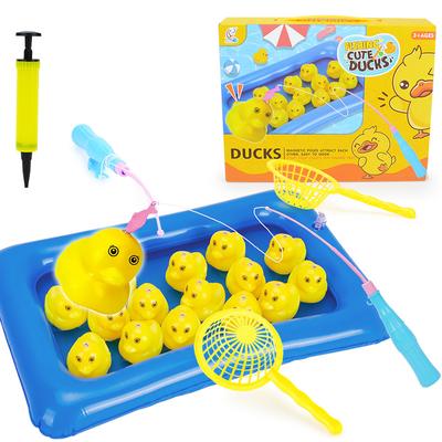 Fishing Toy Bra 26x20x6 Children's Pool Duck Fishing Toy Games Magnetic Floating Toy Inflatable Pond Bath Game Educational Toy for Boys