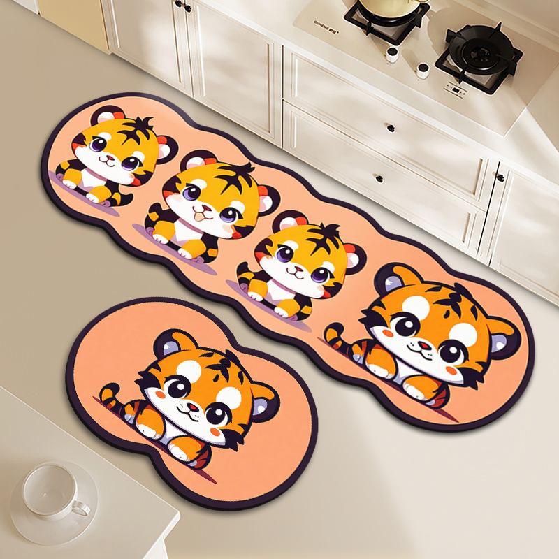 

Диатомовая грязь Нескользящий коврик для пола в ванной Милый мультяшный коврик для двери в ванную Быстросохнущий водопоглощающий коврик для кухни Маслопоглощающий коврик 40 * 60CM diatom mud