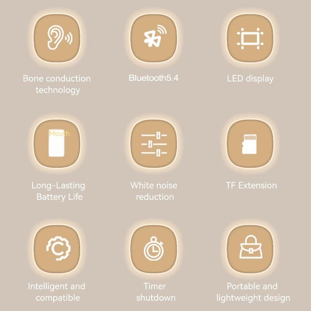 LED Display Under Pillow Speaker Timer Function Pocket Bluetooth Speaker  Side Sleepers