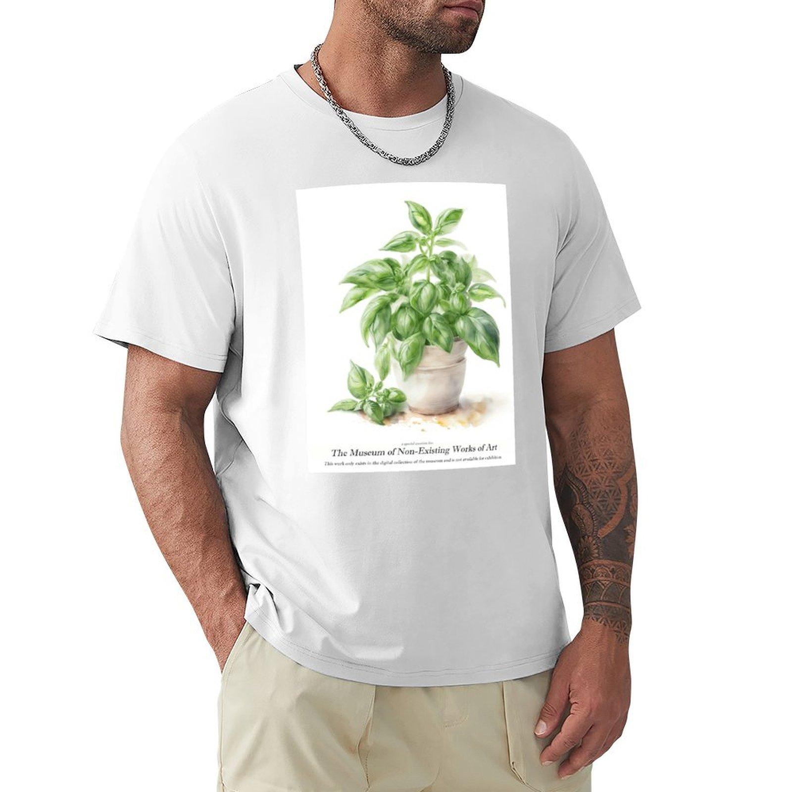 Basil Tshirt Big Size Loose Fit Tee Shirt S