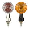 2 Stück Motorrad-Blinker für GN/CG125 Universeller Ersatz Vintage Runde Blinkerlampe Bernstein Blinker