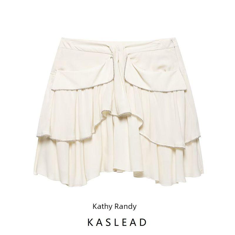 Kaslead New Arrival Women's Clothing Fashion Style Fashion All-Match Laminated Decoration Skirt 2286759