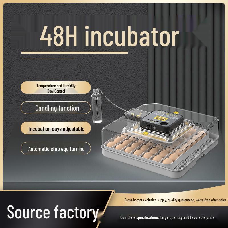 

Автоматический инкубатор на 48 яиц с автоматическим поворотом и контролем влажности для домашнего использования