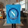 1 Stück Napoli Wappen Benutzerdefinierter Name Gemustert Flanell Decke Geeignet für Alle Jahreszeiten Für Heimdekoration Wärme Und Komfort Geschenke Feiertagsgeschenk