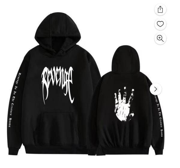 Trendy Rapper Fashion Fleece Hooded Long Sleeve Sweater Warm Jacket